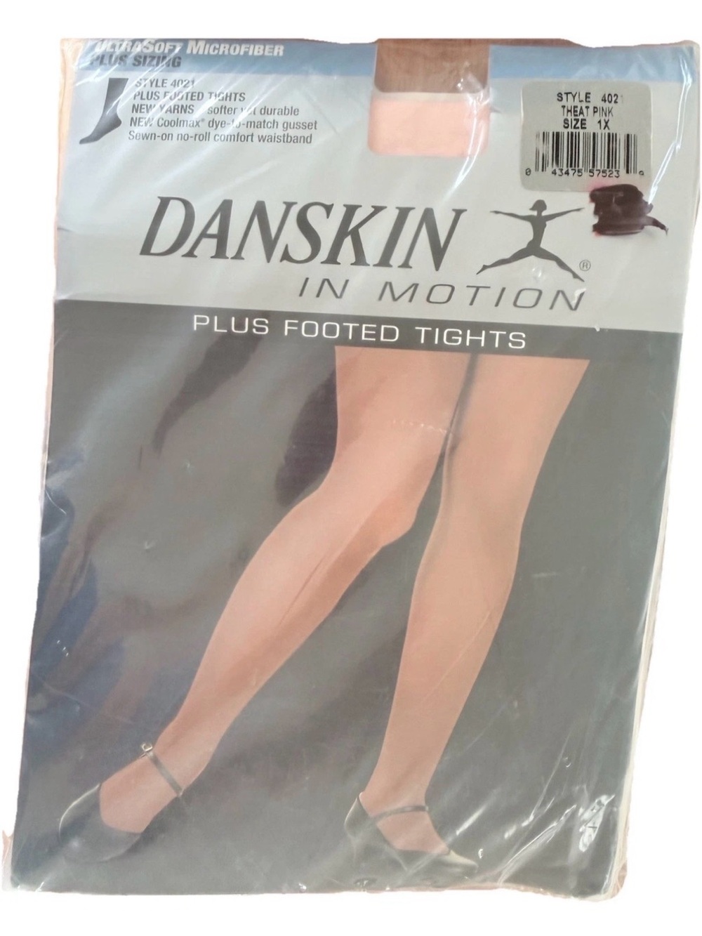 Danskin 1X Footed Tights Pink